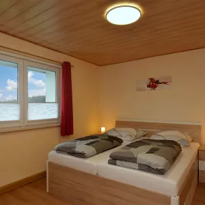 Schlafzimmer 1 im Ferienhaus in Thüringen am Rennsteig